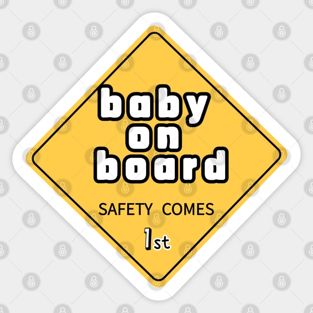 baby on board Sticker by zzzozzo